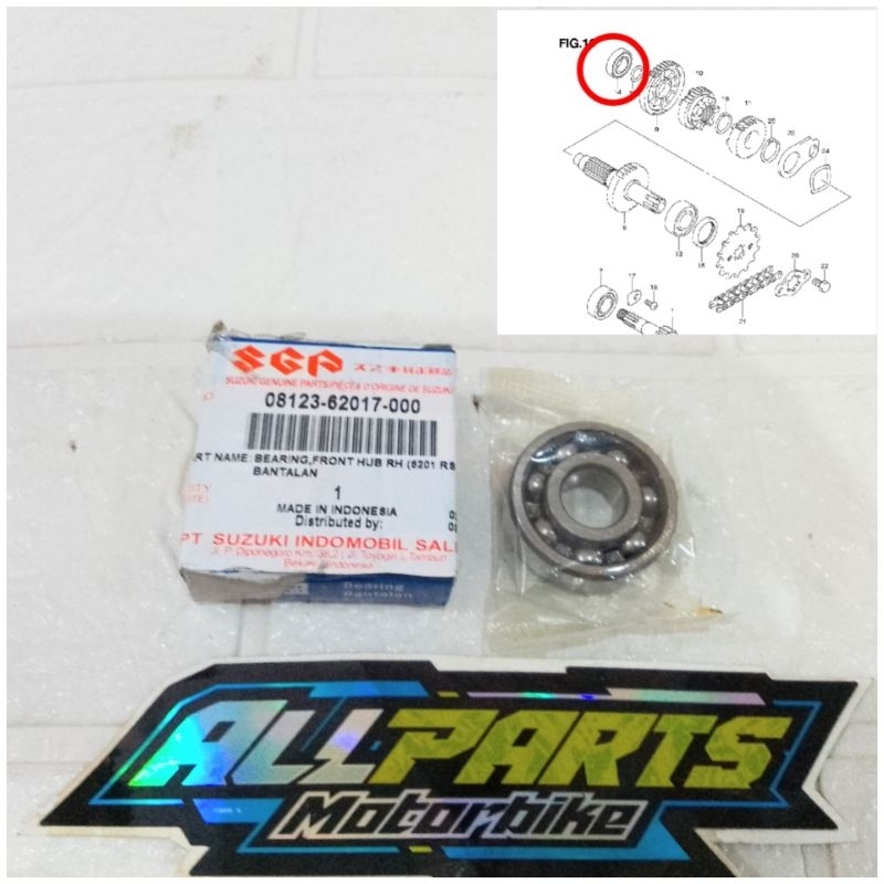 BEARING 6201 RASIO YOUNG STAR 8123-62017 ORIGINAL SGP