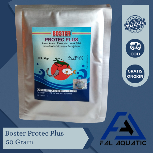 BOSTER PROTEC PLUS 50 GRAM / ASAM AMINO UNTUK IKAN DAN UDANG