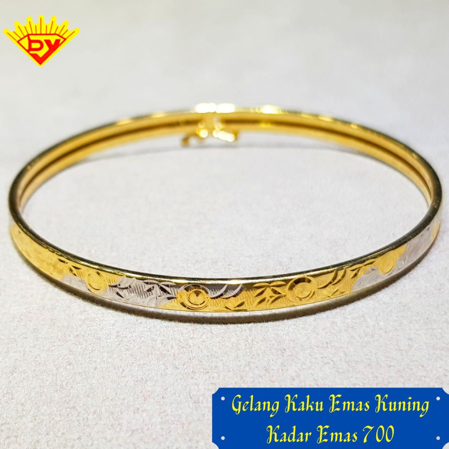 Gelang Bangle terbaru Emas Kuning Kadar Emas 700