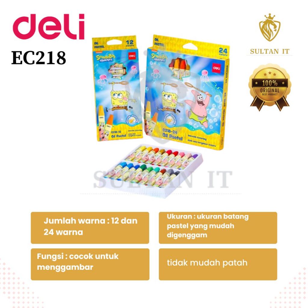 

Deli EC218 Isi 12 Dan 24 Oil Pastel Warna Original