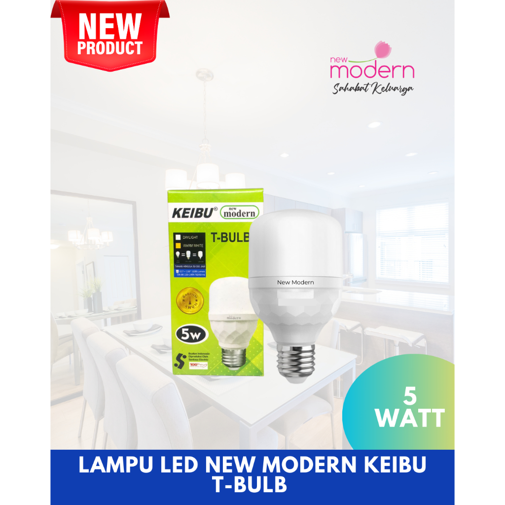 Lampu LED T Bulb 5 Watt New Modern Hemat Listrik