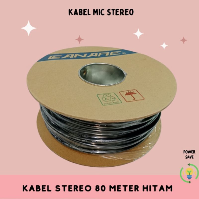 KABEL MIC STEREO PER ROLL/80METER/KABEL MIC/STEREO/CANARE 1 ROLL 80 METER/KABEL MIC/AUDIO