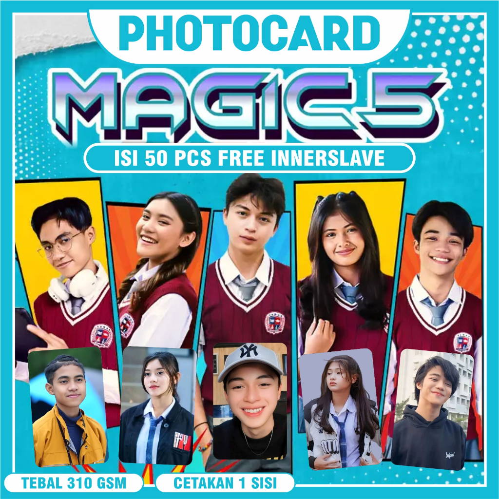 Photocard Magic 5 All Member 50 Pcs Bonus Innerslave + sticker COD (PHOTOCARDKU)