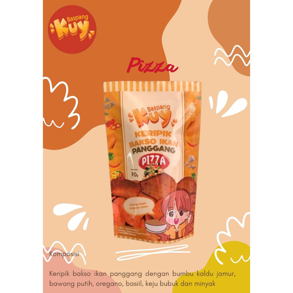 

Keripik Bakso Ikan Panggang (BASPANG) Varian Pizza