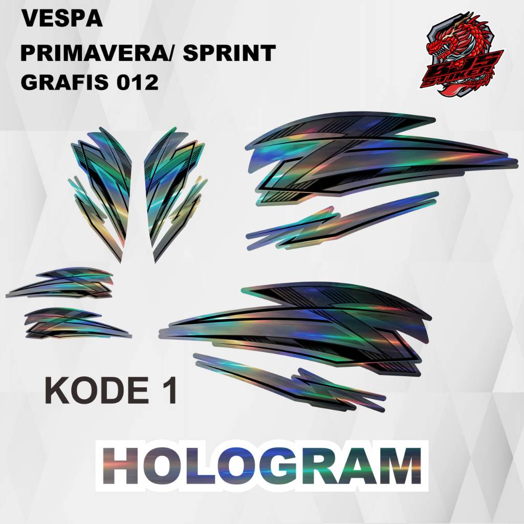 Stiker Sticker hologram Vespa 150 Vespa Primavera Vespa sprint g012 - Stiker Sticker hologram Decal 