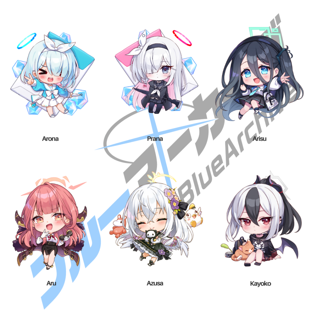 Keychain Blue Archive - Gantungan Kunci Blue Archive Lucu