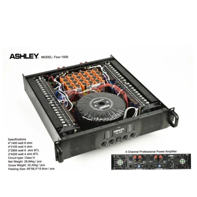 Power Ashley Four 1500 Original Amplifier ASHLEY FOUR1500 Class H