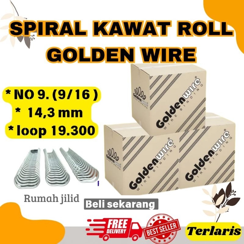 

SPIRAL KAWAT ROLL 9/16" GOLDEN WIRE SPIRAL KALENDER MURAH PROMO SHOPE