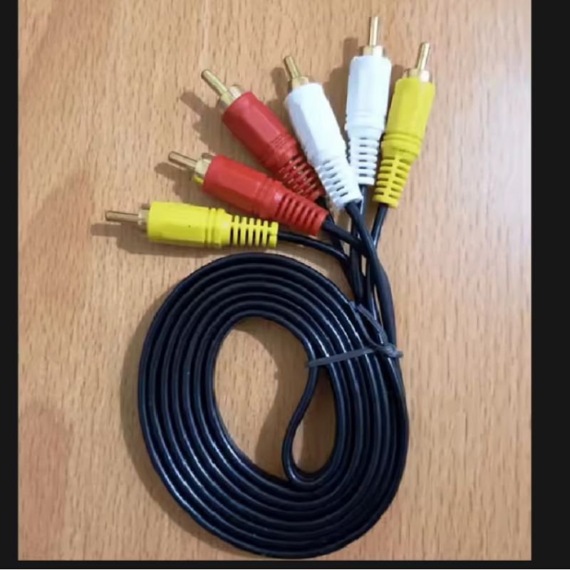 kabel jek audio 1 n 2 dan 3x3 untuk colokan DVD tv salon dll. harga 1 pcs