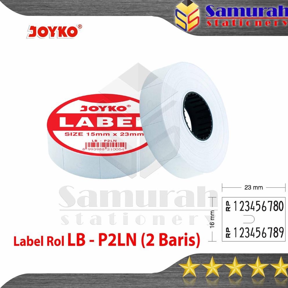

Kertas Label Rol 2 Baris LBP2LN Joyko Price Label LB 2LN Isi 2 Line untuk MX66A MX66N