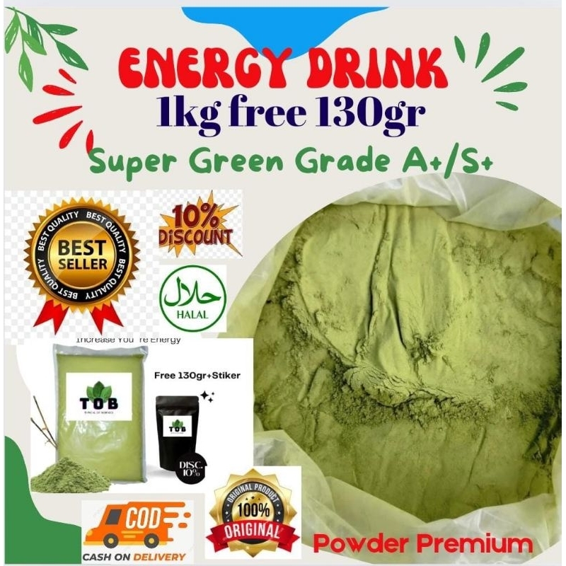 

Matcha powder premium S+N4no keraton bubuk original Kalimantan 1kg free 130gr