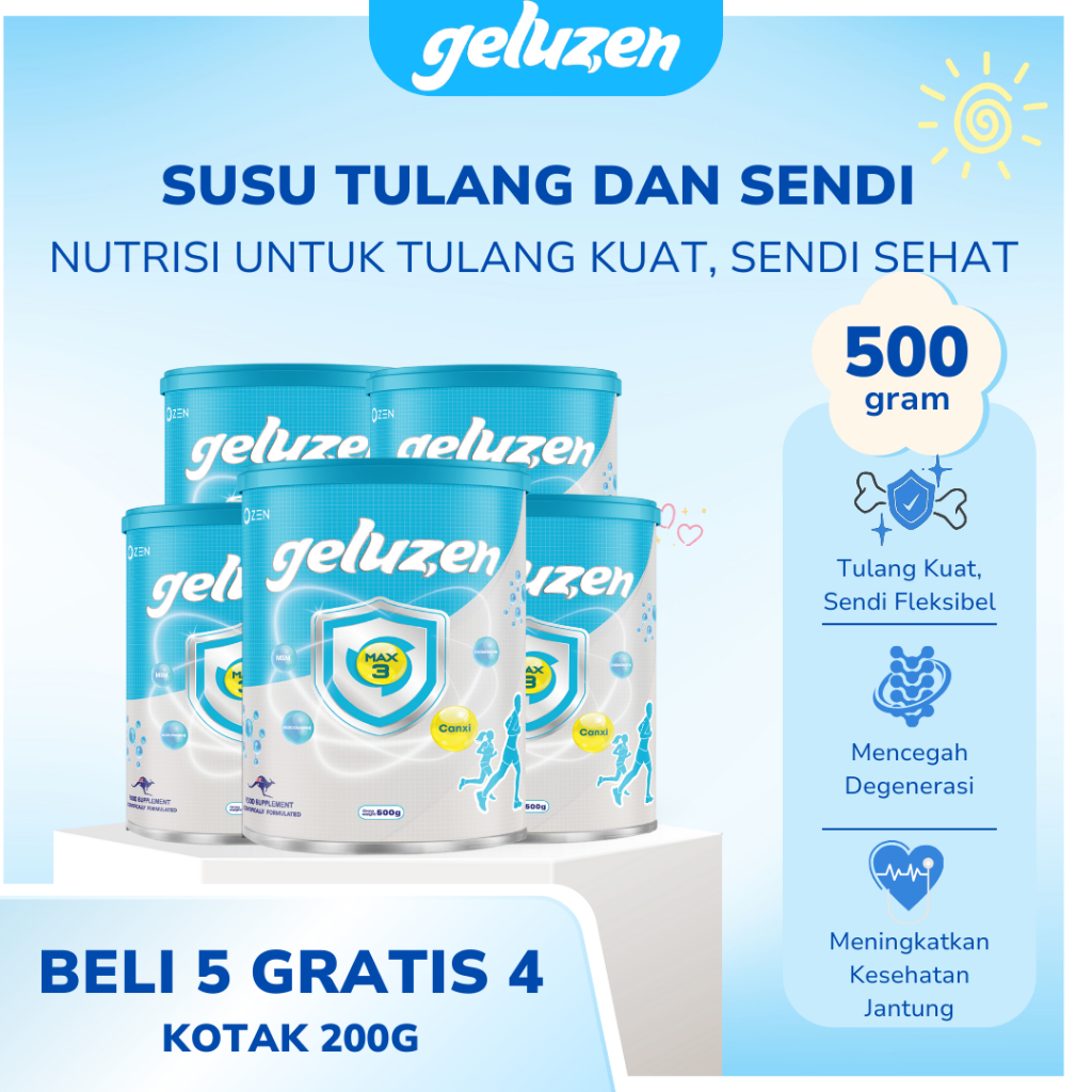 

[BELI 5 GRATIS 4] GELUZEN SUSU TULANG SENDI TERBAIK NO 1