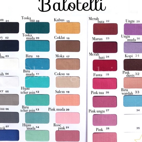 KHUSUS Bahan Bintang Fabric Kain Baloteli Polosan 1 meter