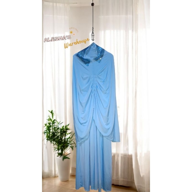 Setelan Gamis warna Sky Blue