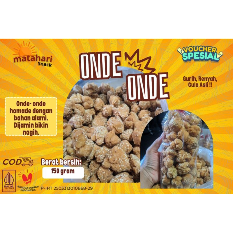 

snack onde-onde ketawa/onde-onde ketawa ngakak/kue wijen