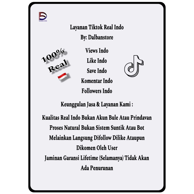 LIKE VIEWS TIKTOK KOMENTAR SAVE REAL PAKET INDO FYP
