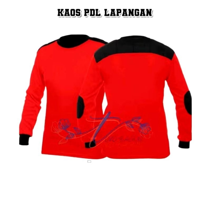 BAJU DECKER MERAH LENGAN PANJANG KAOS LAPANGAN KERJA