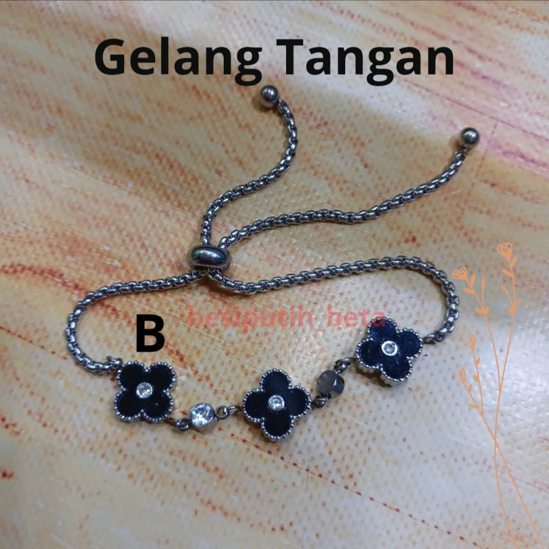 Gelang serut besi putih asli