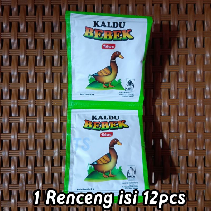 

Kaldu Bebek Tabura. 1 Renceng isi 12 pcs