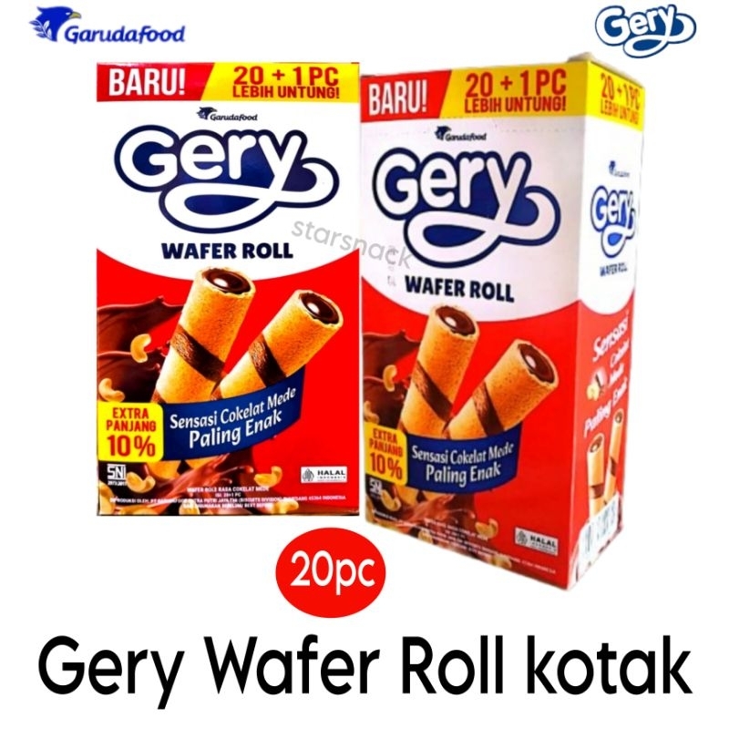 

Gery Wafer Roll coklat kotak isi 20pc