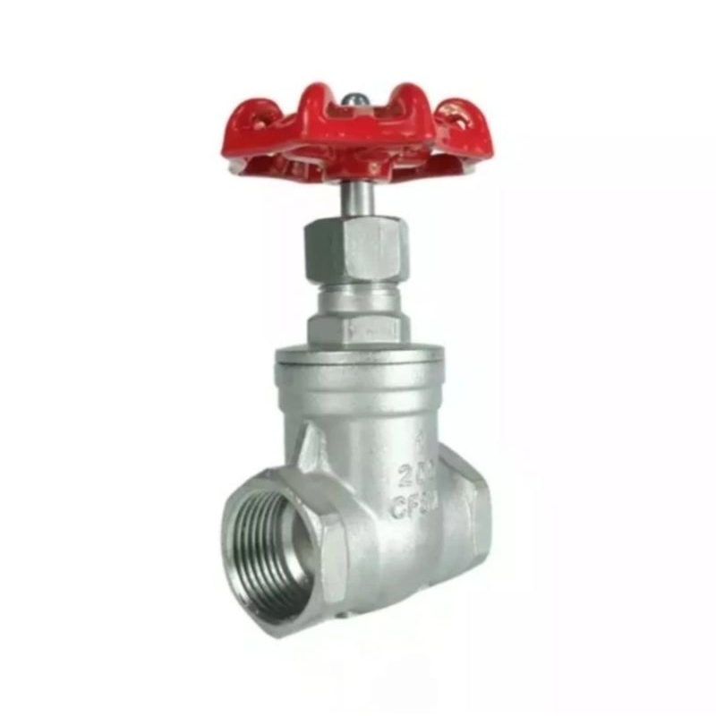 Gate valve stainless Steel 304 / Gate valve SS304 BSPT ukuran 1/2 , 3/4 , 1 , 1-1/4 , 1-1/2 , 2 " in