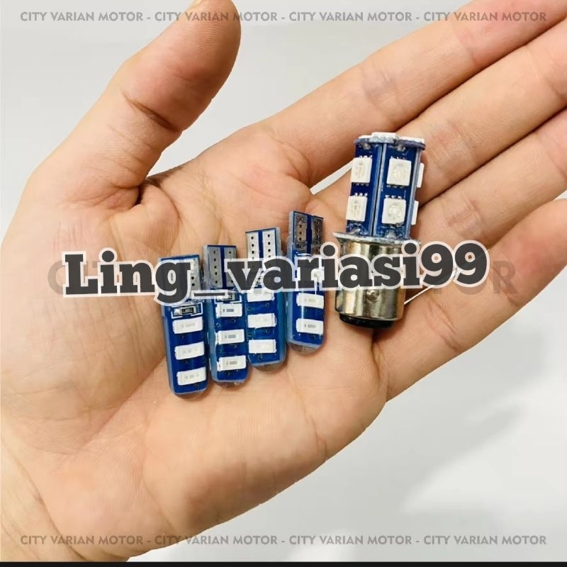 4 pcs sen jelly flash + Lampu Stop Rem LED Kedip Running 13 LED