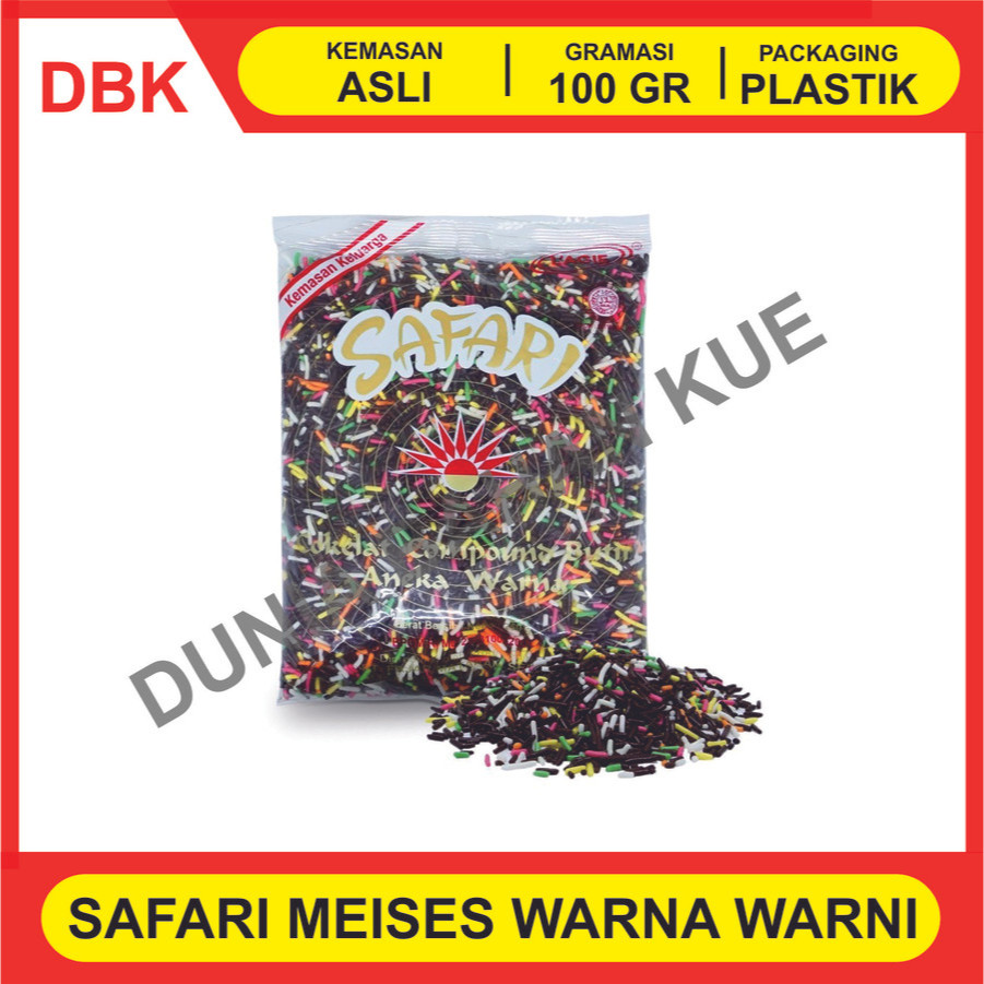 

MESES COKELAT SAFARI LAGIE WARNA-WARNI 100 GR - 1 BOX 30 PCS