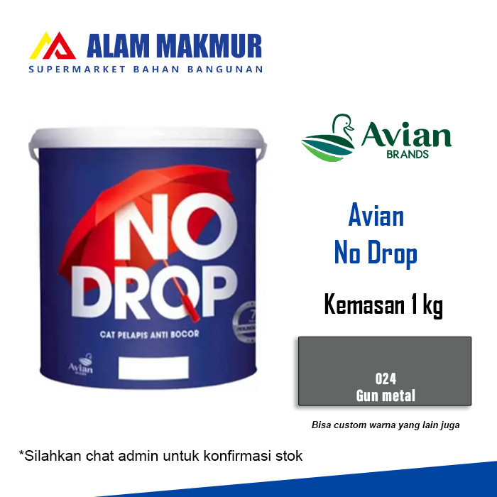 Cat Tembok No Drop Waterproof 1kg (gun metal)