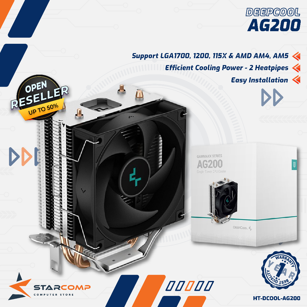 Deepcool AG200 Heatsink Processor CPU Cooler