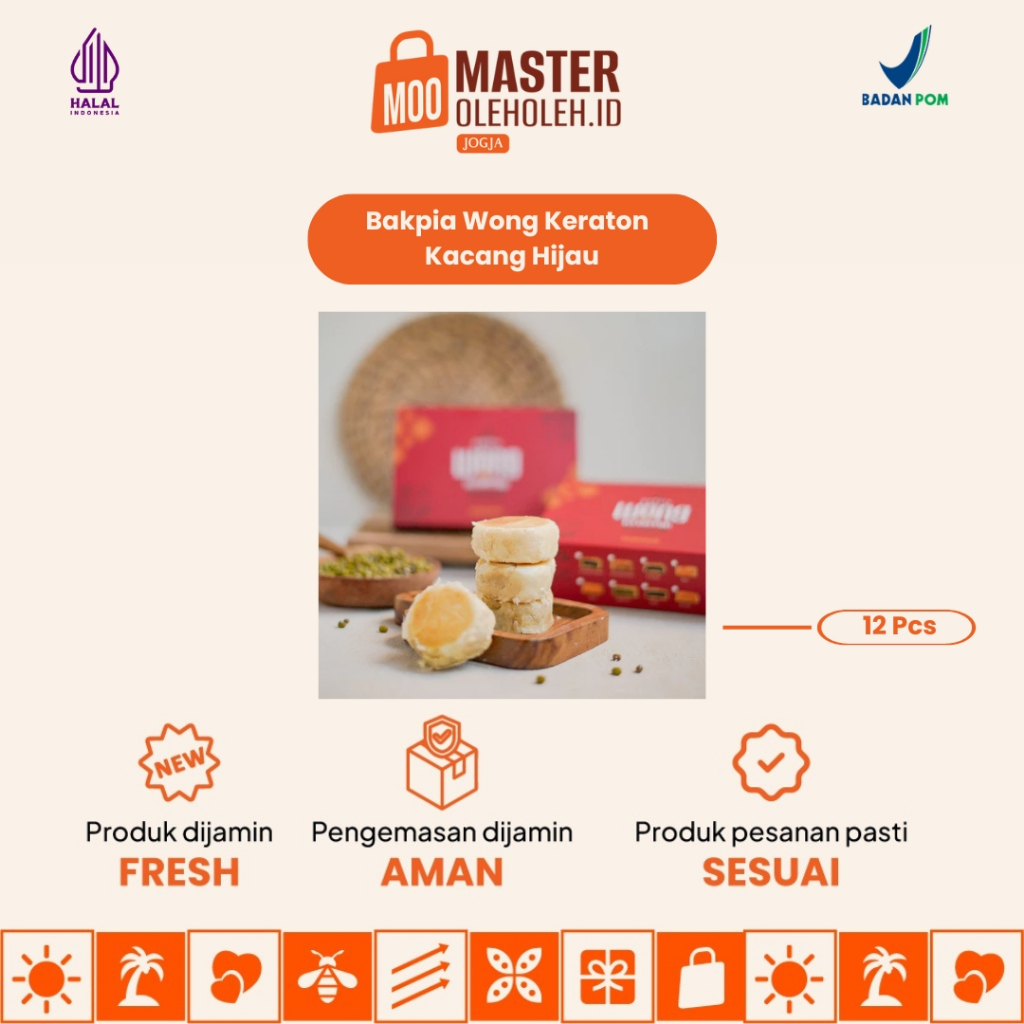 

Bakpia Wong Keraton - Bakpia Wong Kacang Hijau Isi 12