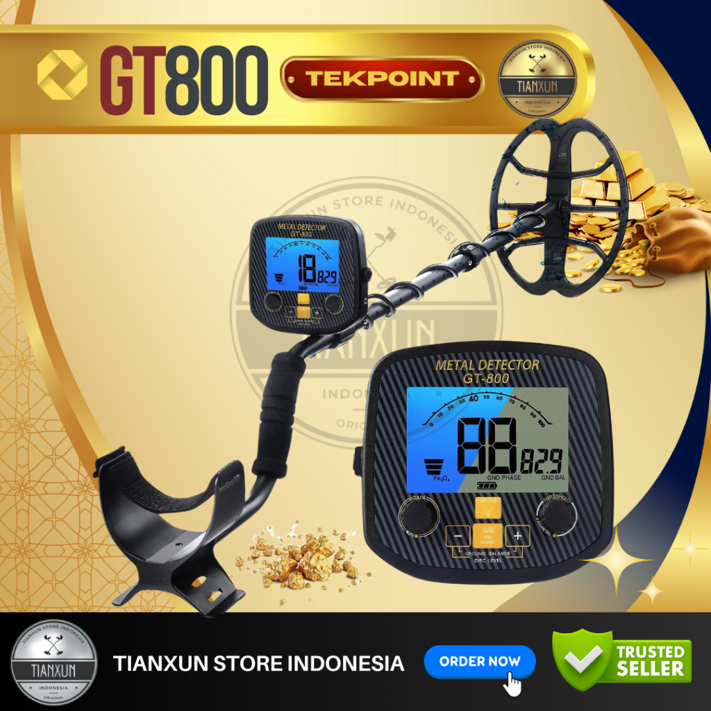 ORIGINAL TEKPOINT GT800  BUKAN TX850 METAL GOLD DETEKTOR DETECTOR LOGAM