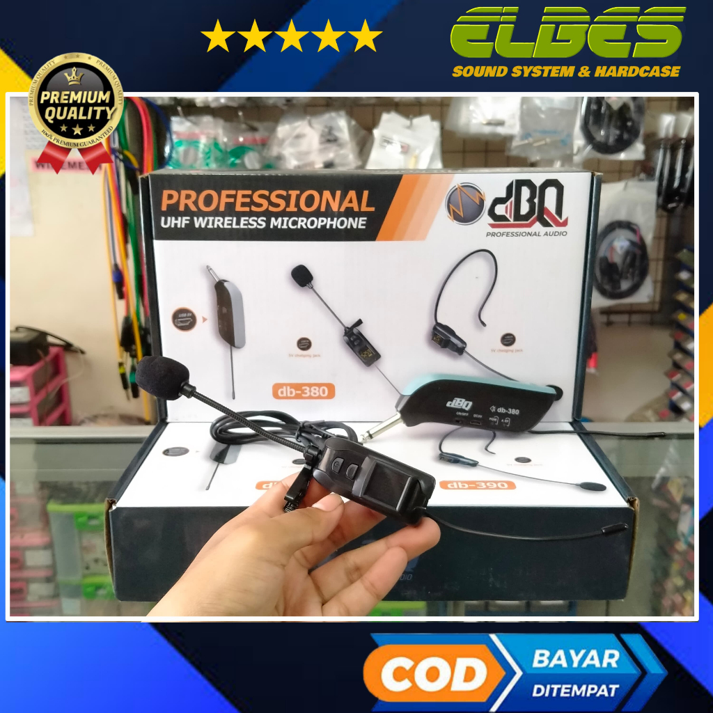Mic wireless DBQ DB380 clip on ORIGINAL ASLI micropon jepit