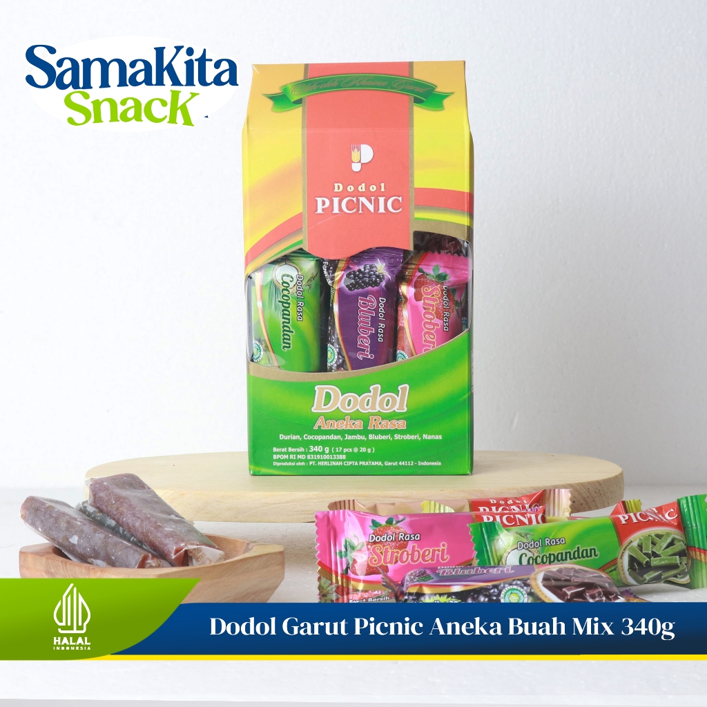 

Dodol Garut Asli Berkualitas Original Makanan Khas Garut - PICNIC Special Gift 340 Aneka Buah