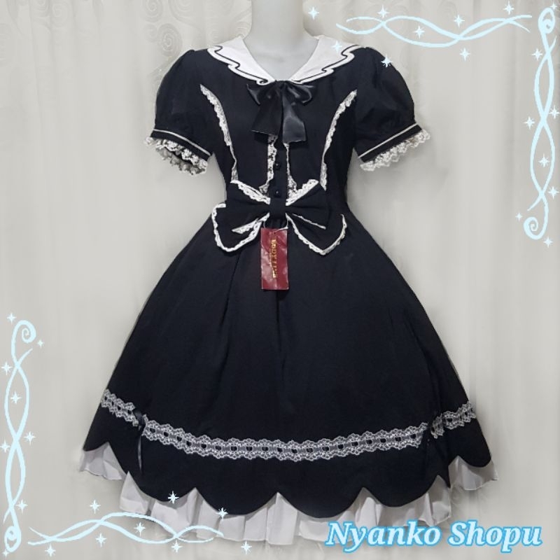 Bodyline Lolita Dress Gothic Original With Lolita Headband