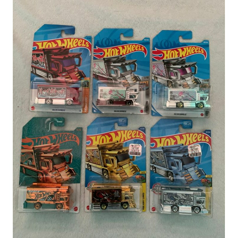 Hotwheels Raijin Expres 1set 6pcs + chase