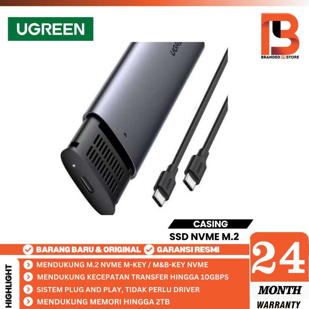 UGREEN Casing SSD M.2 Enclosure NGFF / SATA Slim Speed 5Gbps