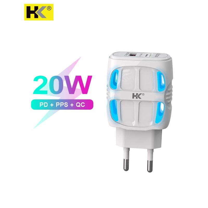 HK D060AC charger 20W fast Charging PD + PPS + QC