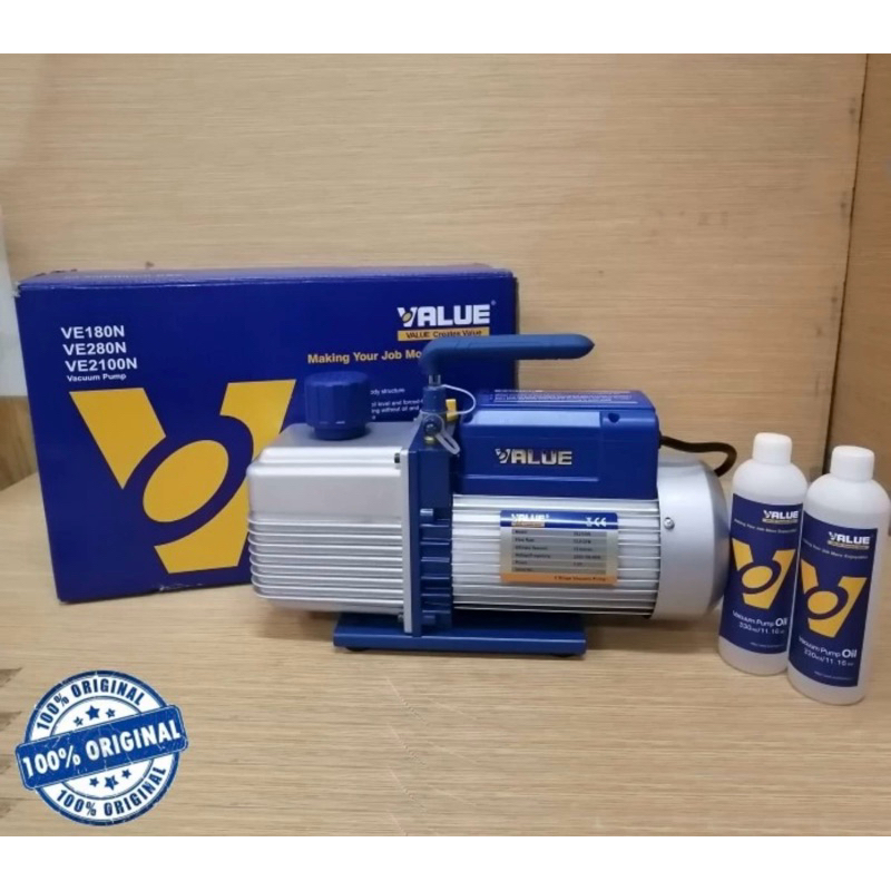 VACUUM PUMP VALUE VE2100N 1HP 2 STAGE | VACUUM PUMP VALUE VE2100 1PK 2STAGE