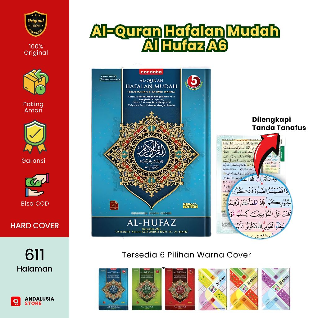 Al Qur'an Hufaz A6 HC ukuran paling kecil ringan dibawa kemana mana