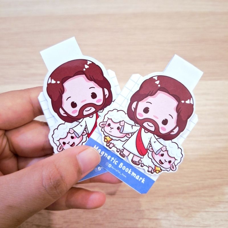 

Pembatas Buku Magnet | Magnetic Bookmark Jesus Christ Edition