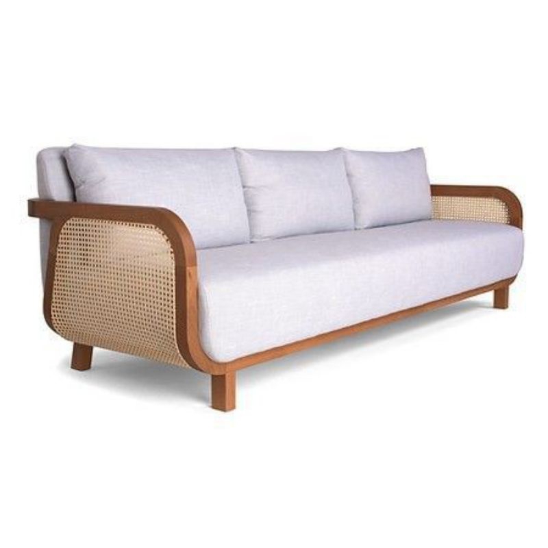 kursi jati sofa santai jati rotan 3 seater