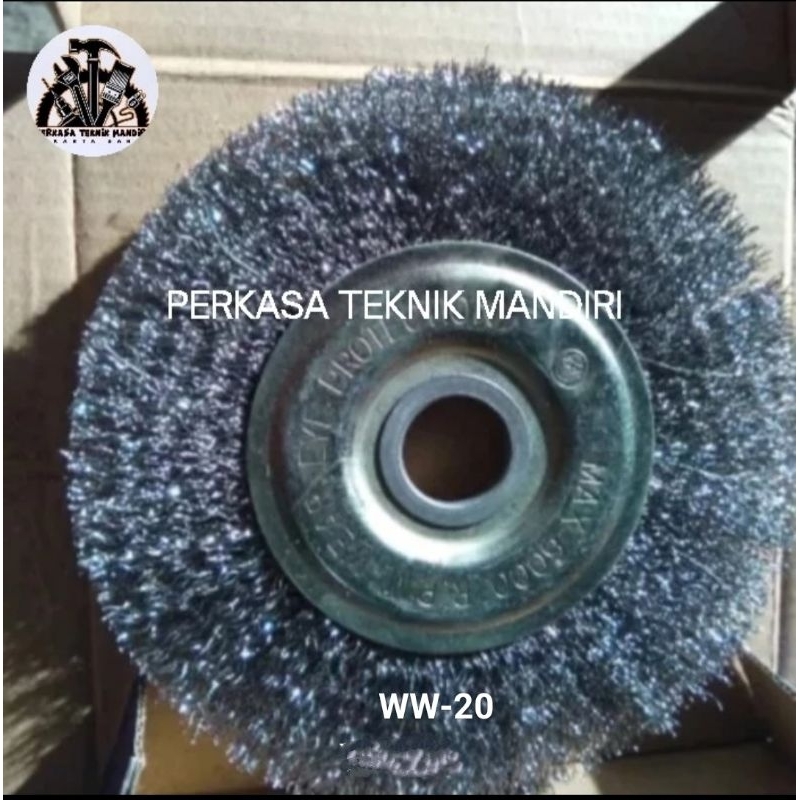 Sikat Kawat Piring Baja Union WW-20 50mm Steep Wire Wheel Brush