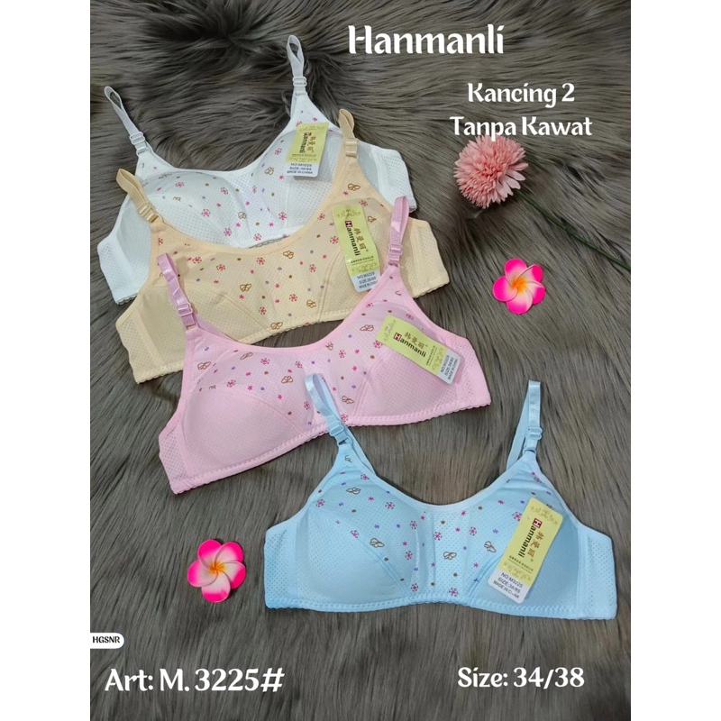 6 PCS/Set. Lusin - Miniset BH Bra Sport Bra Remaja ABG Anak Tanggung Motif Lucu Ukuran 34 - 38 Tanpa