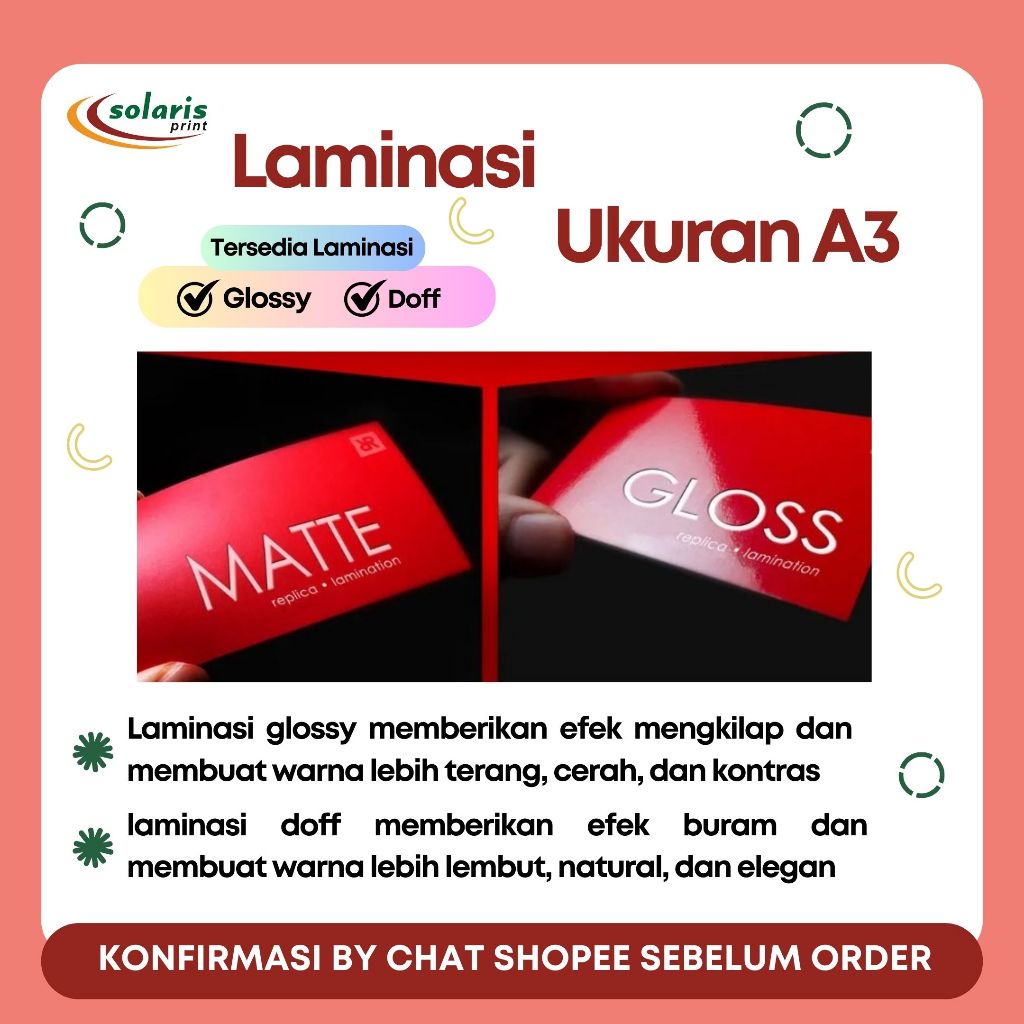 

FINISHING LAMINASI UKURAN A3