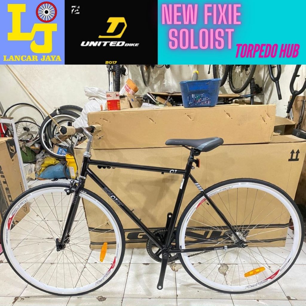 UNITED SOLOIST 01 Fixie Sepeda Fixed Gear Torpedo Steel 700C 700" New Model