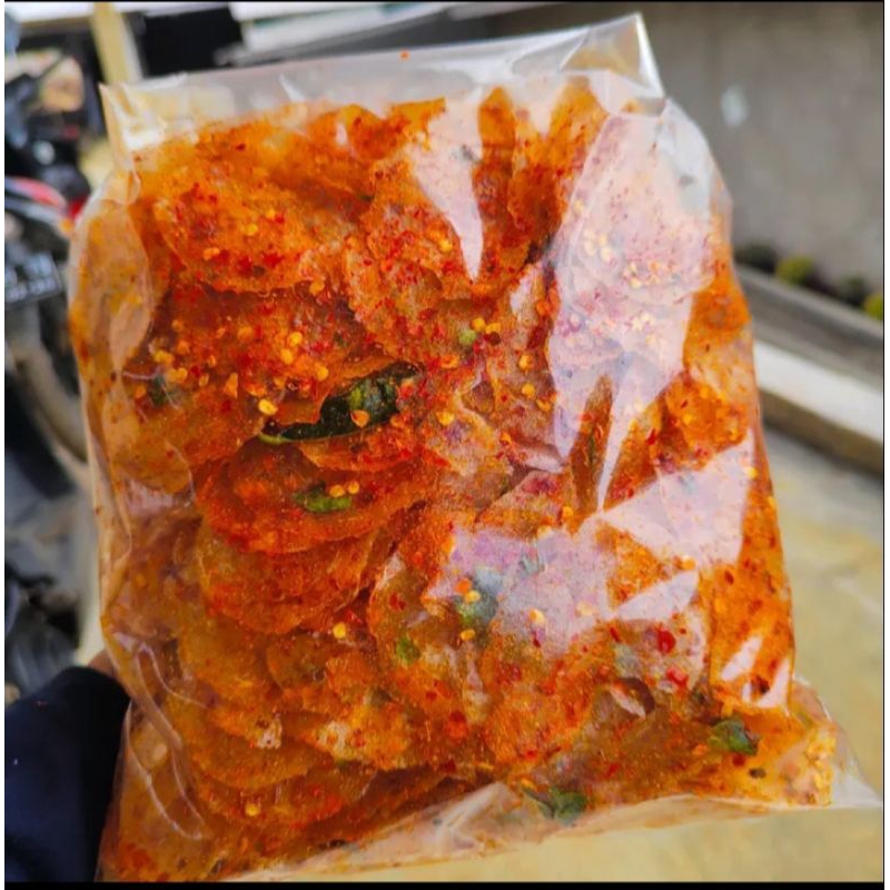 

kripca keripik kaca pedas extra daun jeruk kemasan 1kg