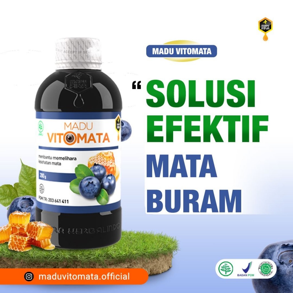Madu Vitomata 100% Original BPOM Bisa COD - Madu VITOMATA Obat Herbal Mata Minus Mata Merah Berair k