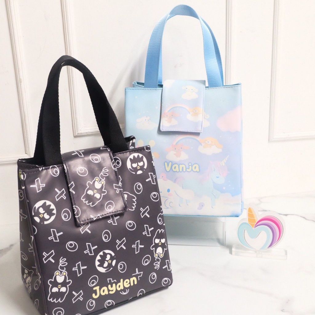 Marwah Lunch Bag / SOUVENIR ULTAH CUSTOM / TAS ULANG TAHUN CUSTOM NAMA / SOUVENIR CUSTOM NAMA