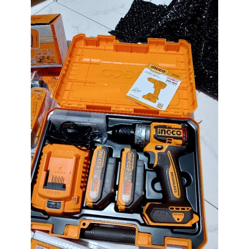 Bor Brushless Impact Drill 13mm INGCO CIDLI20602 Bor Tembok Beton