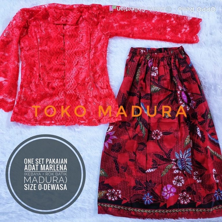 KODE F46W BAJU MARLENA KHAS MADURA FULL FURING  BAJU MARLENA ANAK  BAJU MARLENA DEWASA  BAJU MARLENA